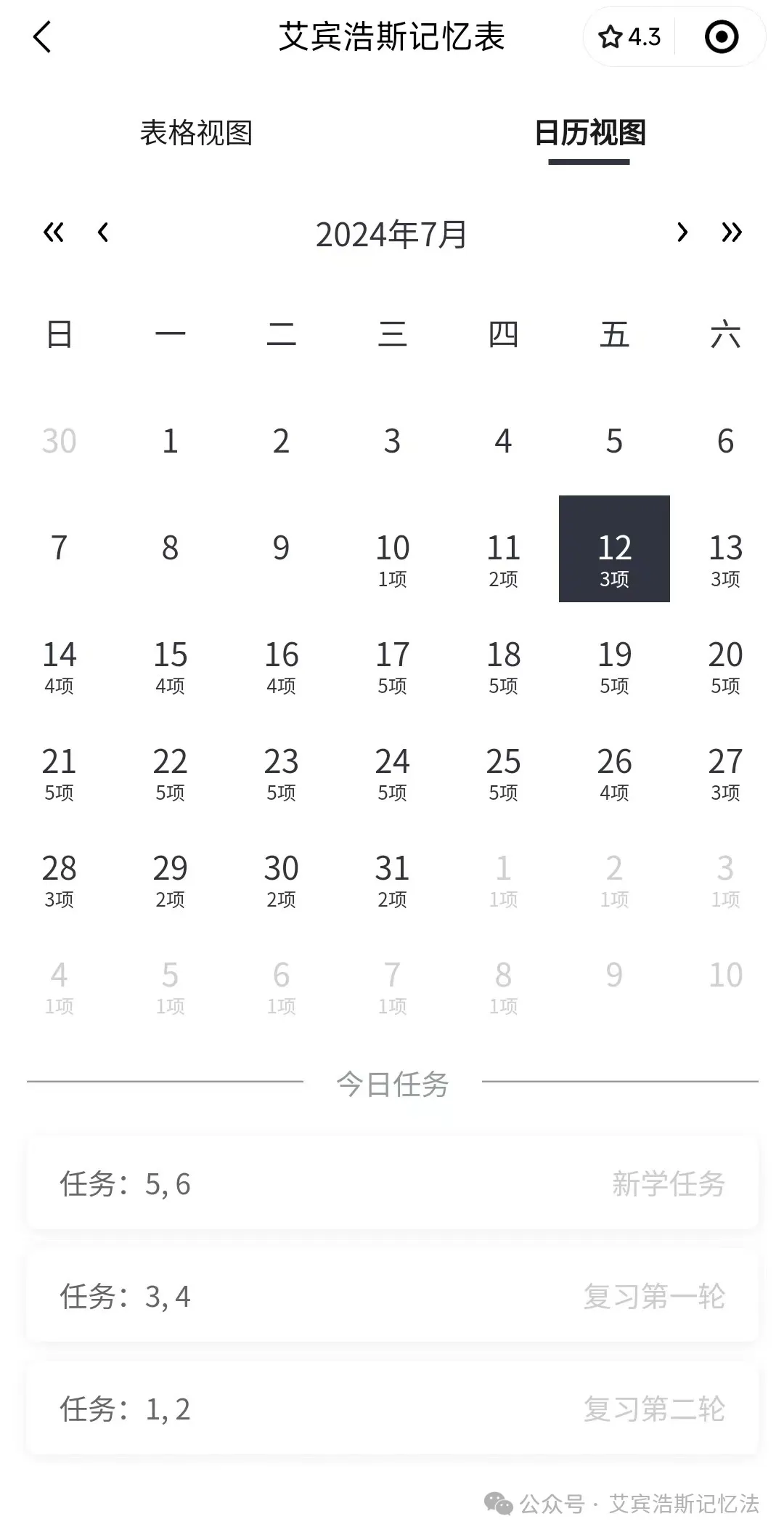超超超高效的艾宾浩斯记忆法小程序!【详细教程+可打印表格】